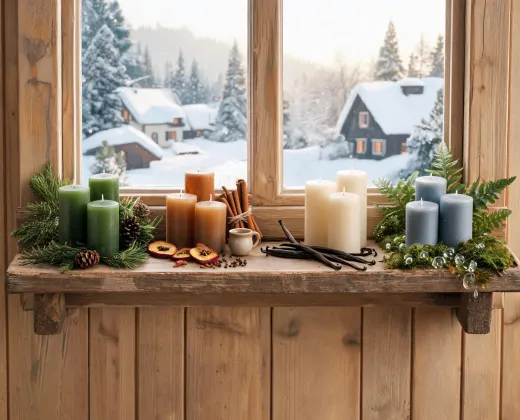 Seasonal candle shelf