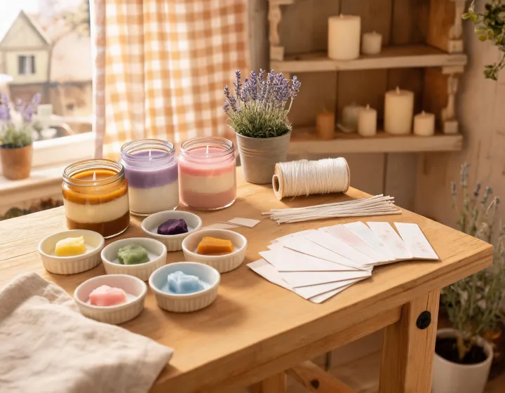 Layered fragrance jars and wax testing cards